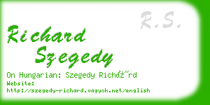 richard szegedy business card